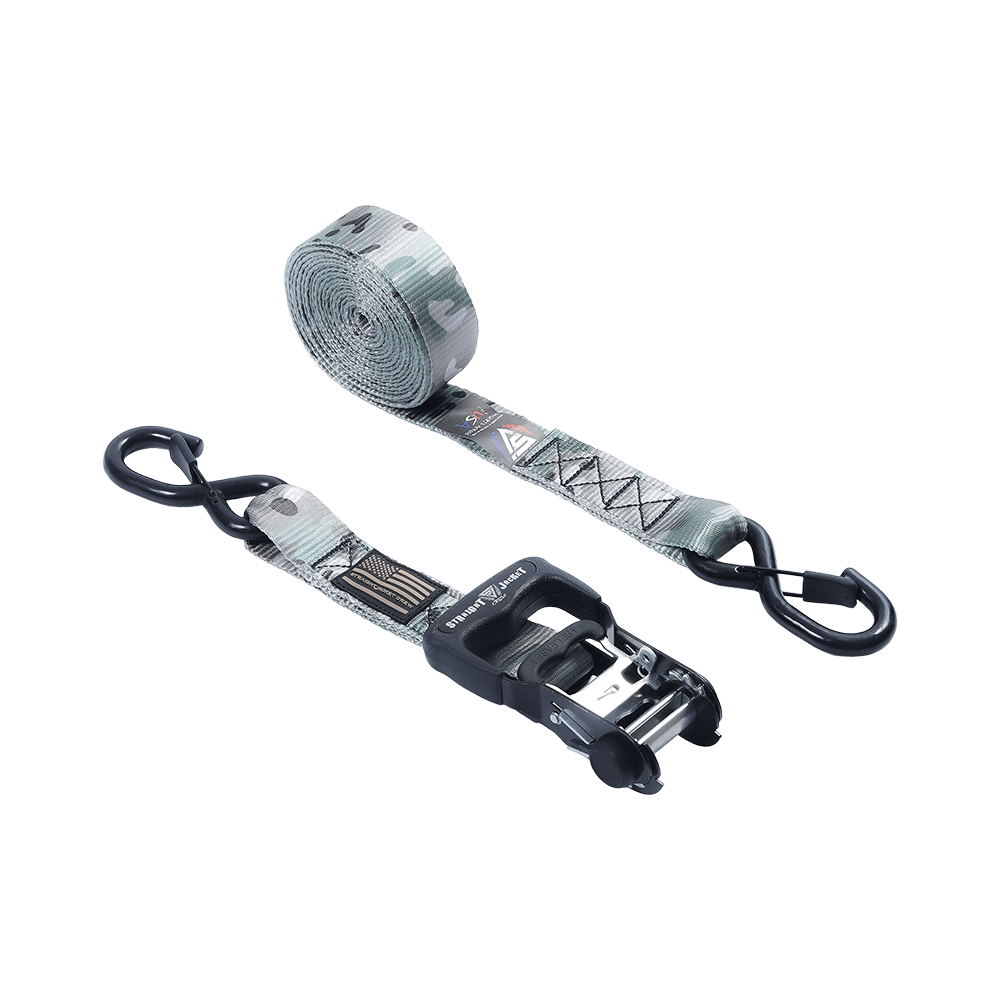 Camouflage Rubber Ratchet Buckle Handle Boat Car ATV Roof Rack Strap Camouflage Rubber Ratchet Buckle Handle Boat Car ATV Roof Rack Strap