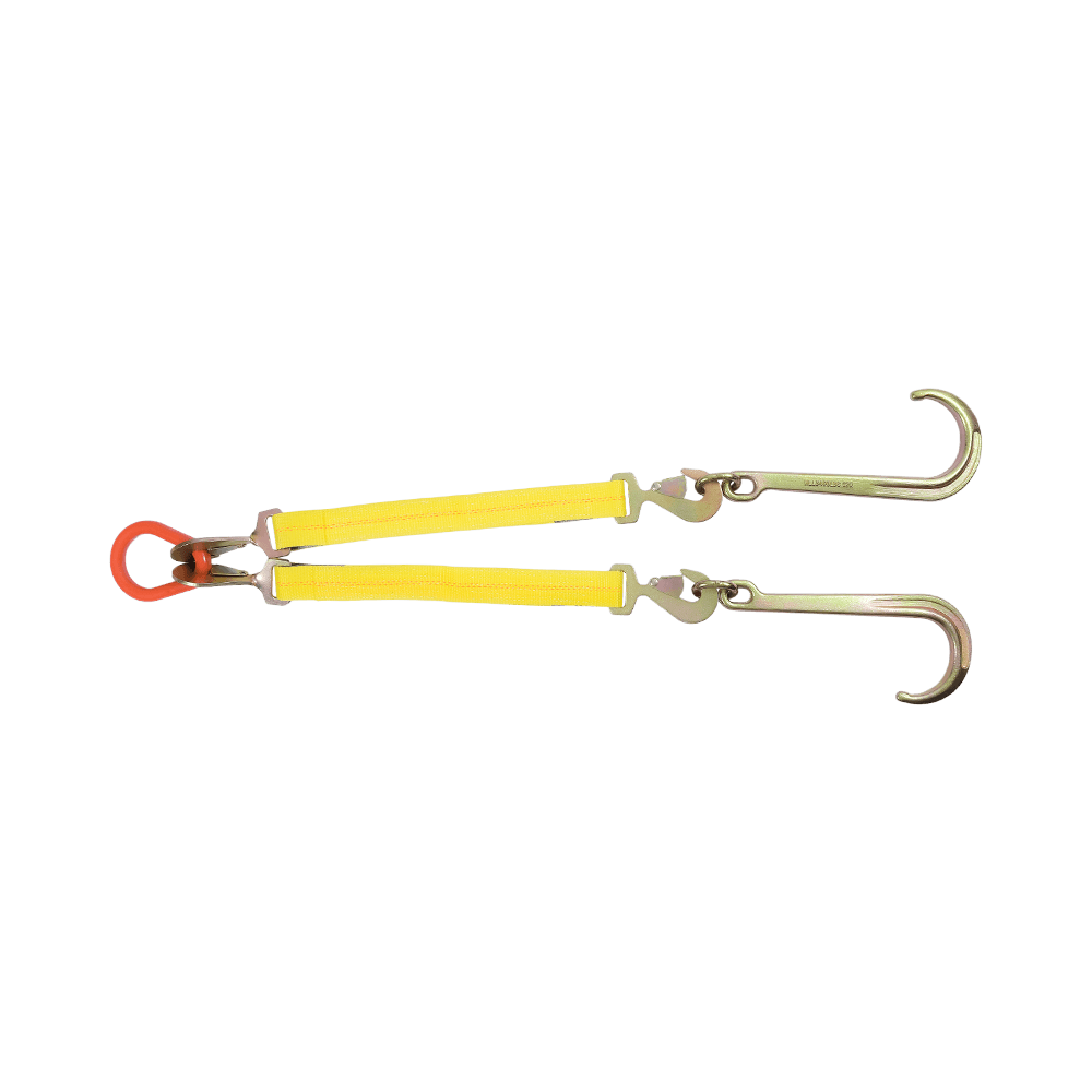 Ratcheting J-Hook Tie-Down V-Strap Design RTJ Multi-Point Hook para sa Tow Truck Use