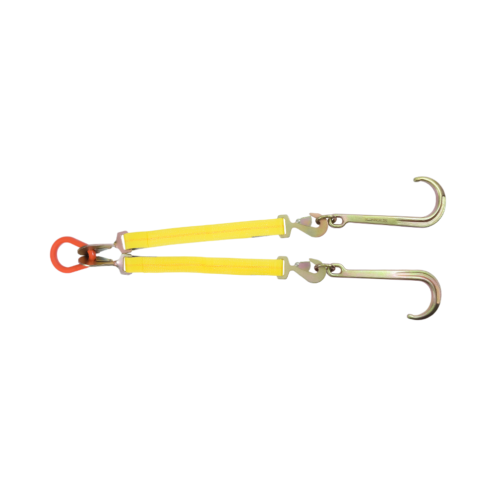 Ratcheting J-Hook Tie-Down V-Strap Design RTJ Multi-Point Hook para sa Tow Truck Use