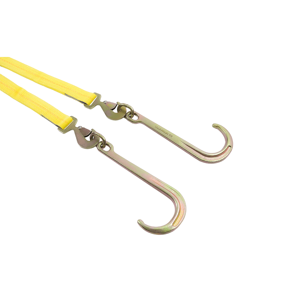 Ratcheting J-Hook Tie-Down V-Strap Design RTJ Multi-Point Hook para sa Tow Truck Use