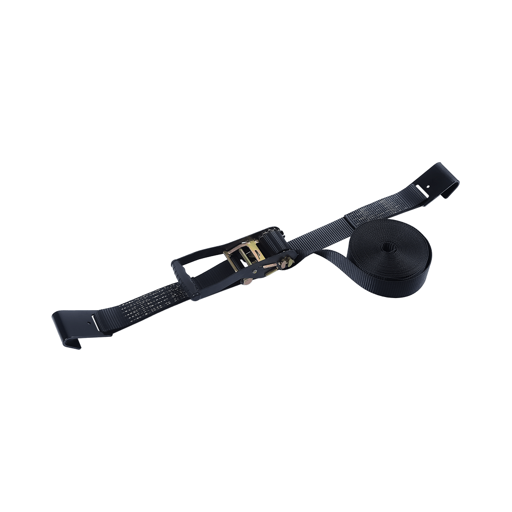 2' Black electrophoresis Ratchet Buckle Strap na may Flat Hooks 2' Black electrophoresis Ratchet Buckle Strap na may Flat Hooks