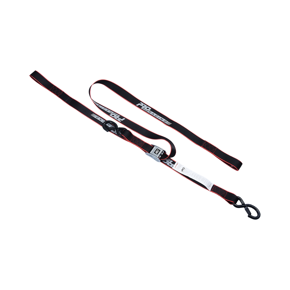 Nako-customize na Durable Motorcycle Cam Buckle Tie Down Strap na may Safety S Hook
