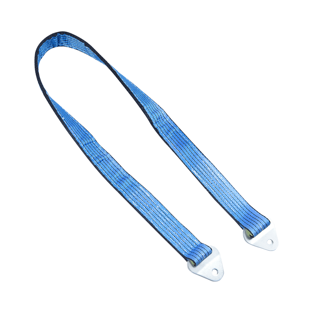 Heavy Duty Blue Protective Sleeve Wide Car Axle Towing Straps na may D Ring