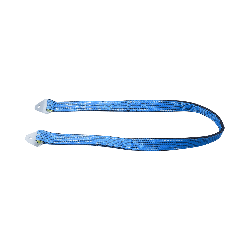 Heavy Duty Blue Protective Sleeve Wide Car Axle Towing Straps na may D Ring
