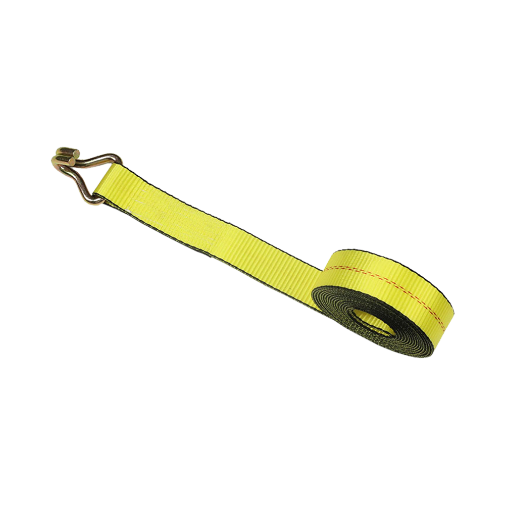 2inch Yellow Winch Strap na May Dobleng J-Hook