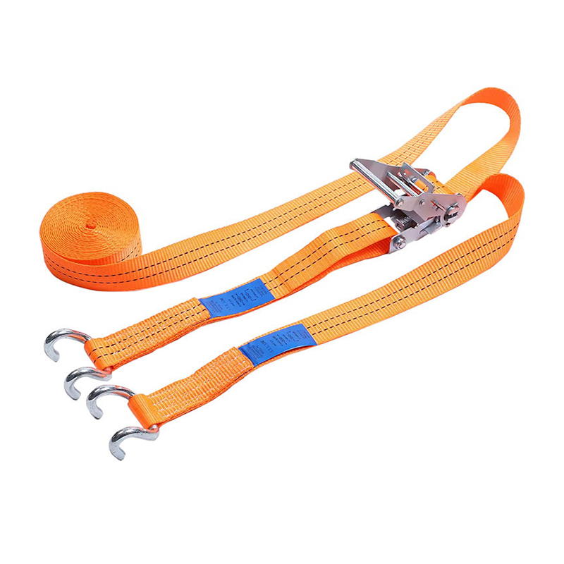 White Zinc Short Steel Handle 2T Ratchet Strap U hook Dinisenyo para sa Flatbed Truck Cargo Transport