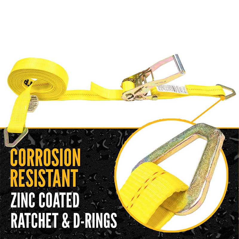 2'' X 30' Ratchet Strap na May D-Rings