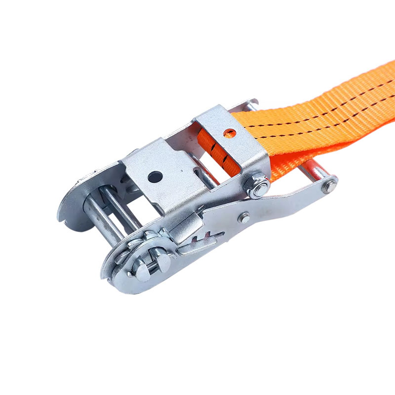 White Zinc Short Steel Handle 2T Ratchet Strap U hook Dinisenyo para sa Flatbed Truck Cargo Transport