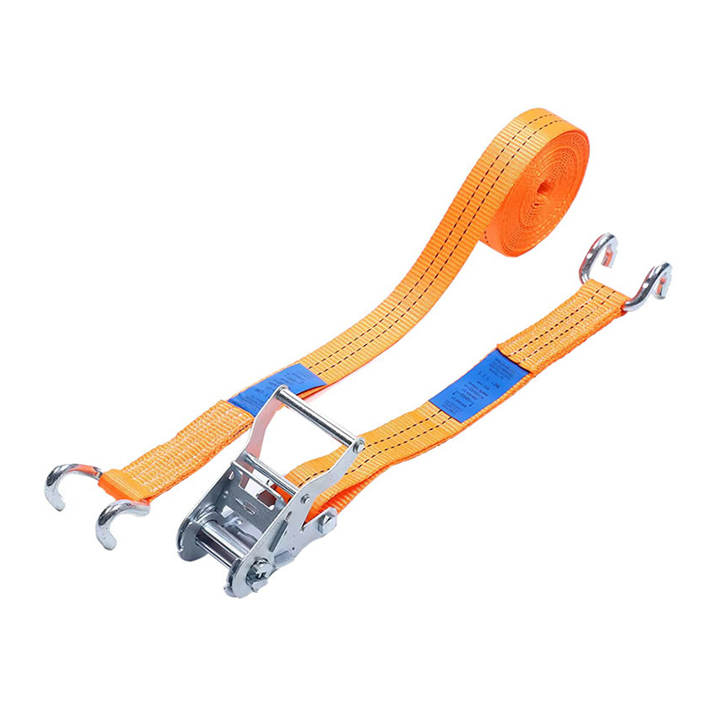 White Zinc Short Steel Handle 2T Ratchet Strap U hook Dinisenyo para sa Flatbed Truck Cargo Transport