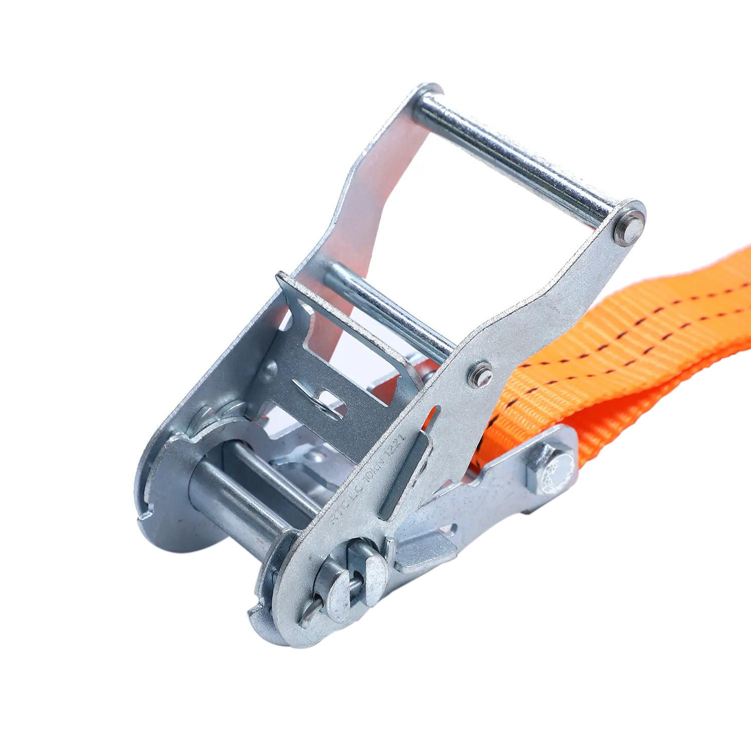 White Zinc Short Steel Handle 2T Ratchet Strap U hook Dinisenyo para sa Flatbed Truck Cargo Transport
