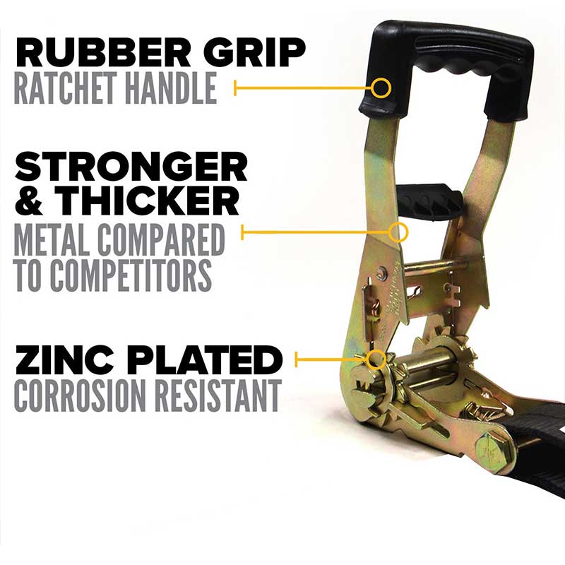Blackline 2' X 30' Heavy-Industry Ratchet Strap na May Chain Extension