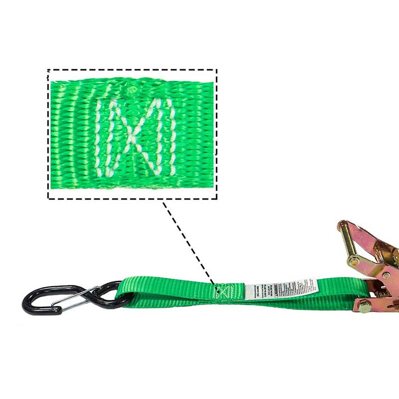 1''X 6' High Tenacity Motorcycle Ratchet Tie Down Strap Na May 12' Sewn Loop