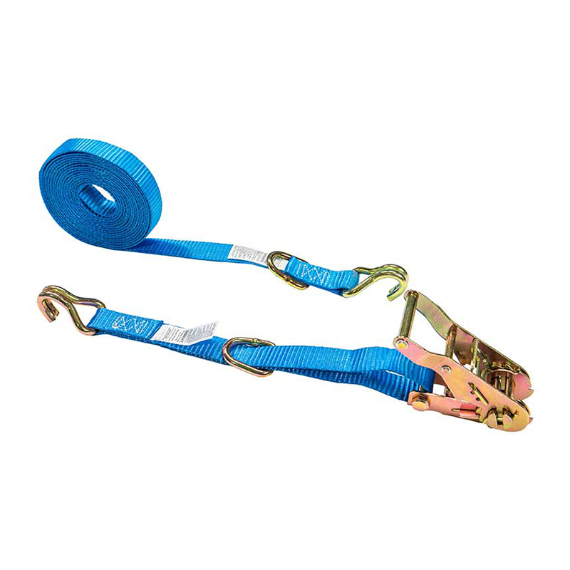 Customized Logo 1'' X 15' Ratchet Strap na may J-Hook At D-Ring