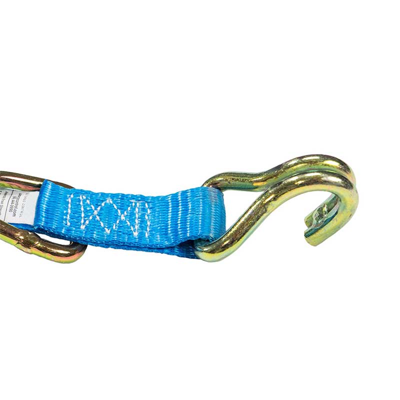 Customized Logo 1'' X 15' Ratchet Strap na may J-Hook At D-Ring