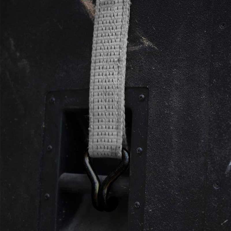 1'' X 15' Rubber Coated Handle Ratchet Strap na may Vinyl Coated Wire Hooks