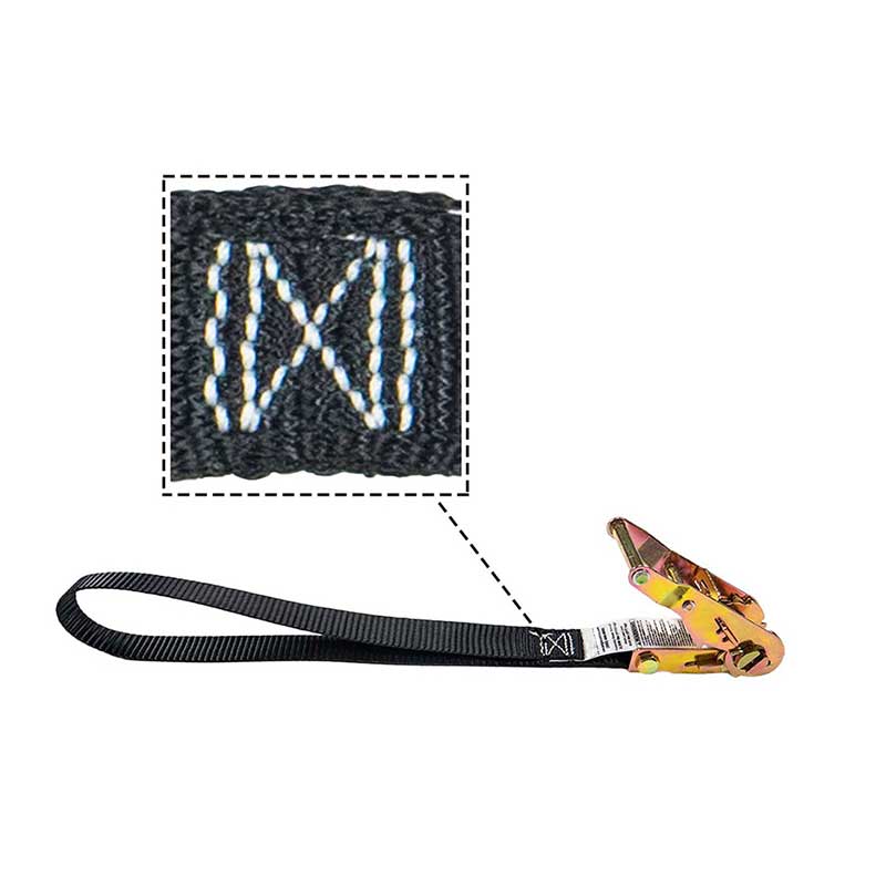 1''X 6' High Tenacity Motorcycle Ratchet Tie Down Strap Na May 12' Sewn Loop