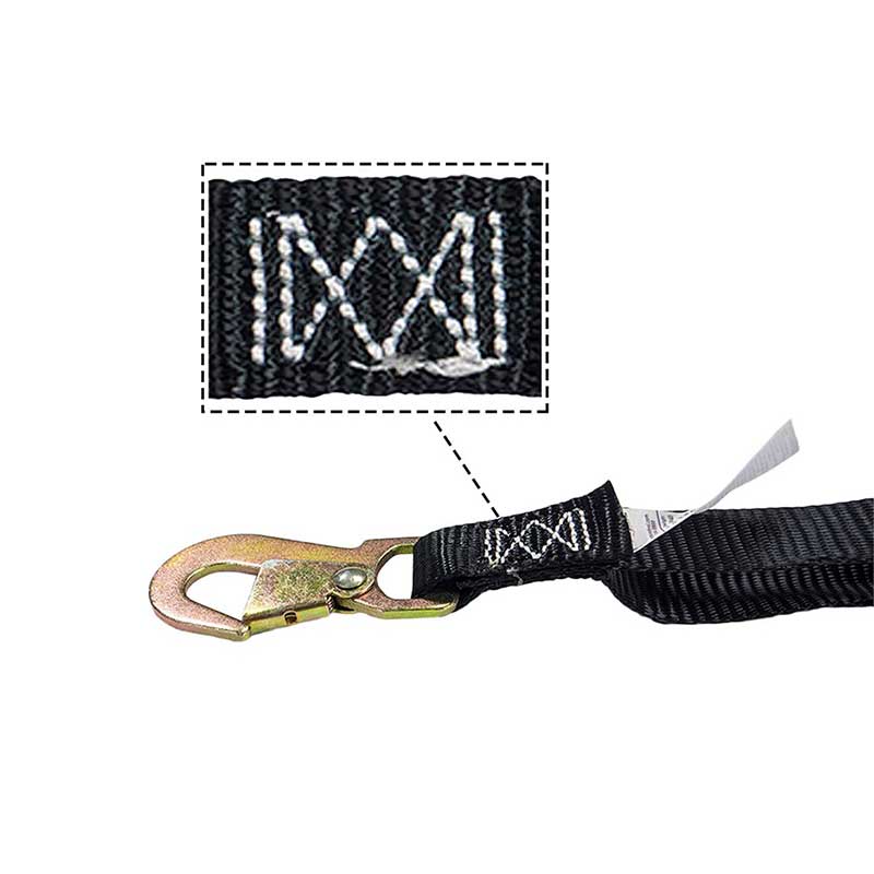 1'' X 6' Polyester Ratchet Buckle Strap na may Flat Snap Hooks