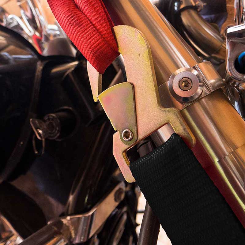 1'' X 6' Polyester Ratchet Buckle Strap na may Flat Snap Hooks