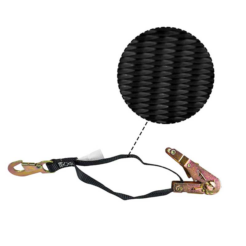1'' X 6' Polyester Ratchet Buckle Strap na may Flat Snap Hooks