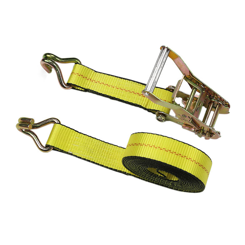 2inch Durable Black Edging Trailer Ratchet Strap na may Twist Hooks