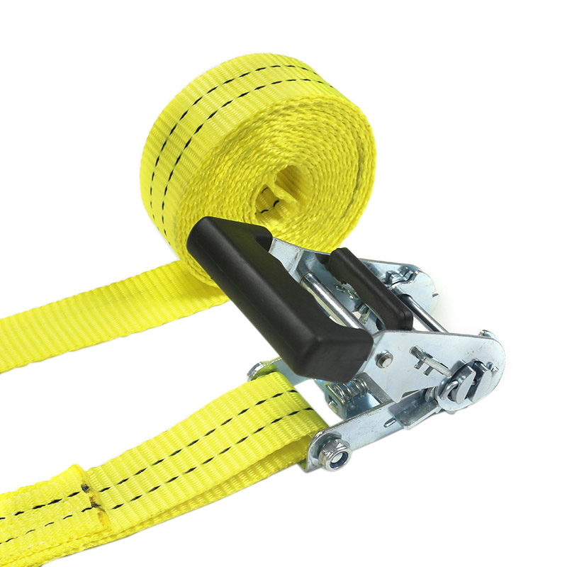 35mm 2t Rubber Coated Handle Ratchet Straps para sa Cargo Transport