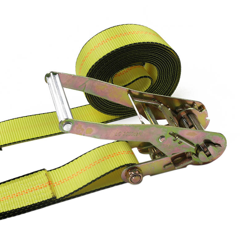 2'' Flat Hook Ratchet Straps para sa Trailer Truck Load Securement