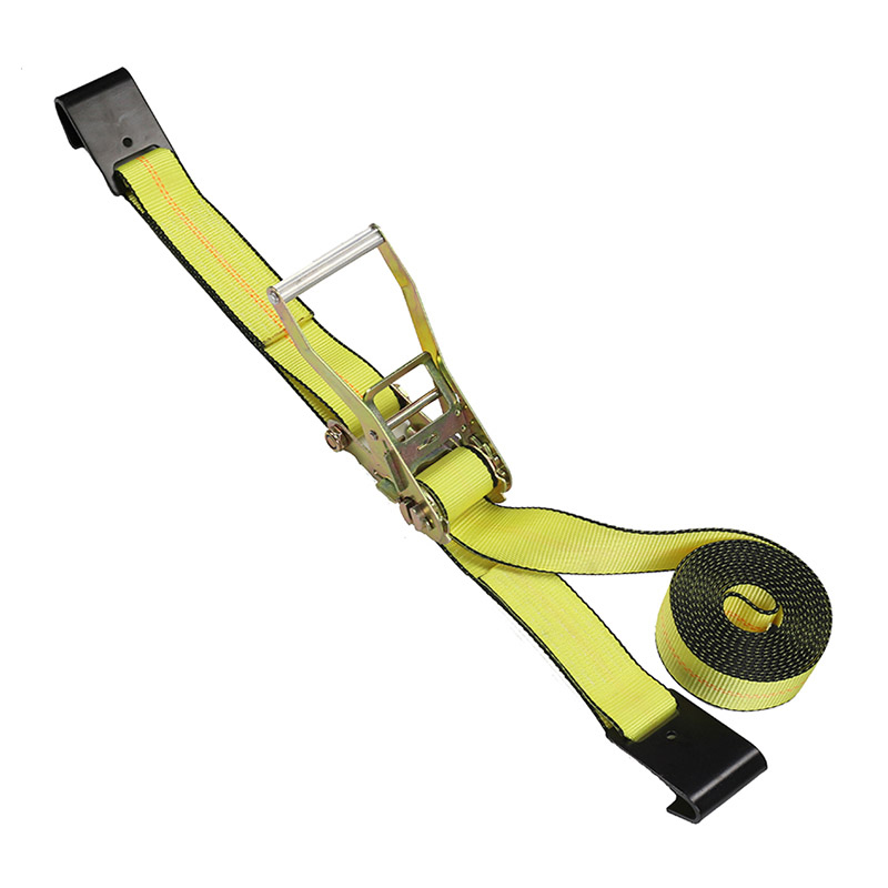 2'' Flat Hook Ratchet Straps para sa Trailer Truck Load Securement