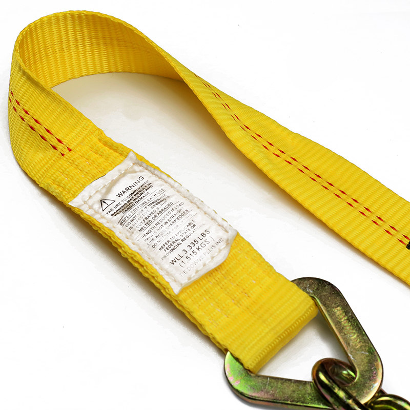 Double-Red Line 2 inch Ratchet Strap na May Chain Anchor Extension