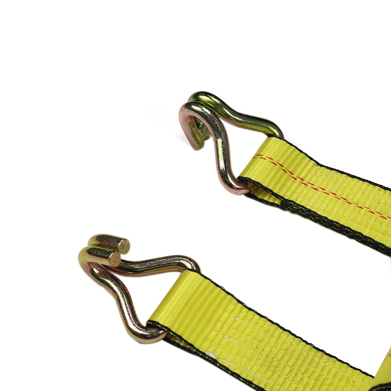 2inch Durable Black Edging Trailer Ratchet Strap na may Twist Hooks