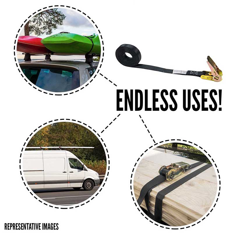 Ang 1 X 10' Black Endless Ratchet Strap