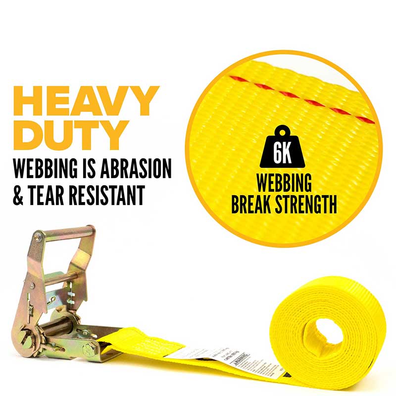 Ang Force 2 X 10' Yellow Endless Ratchet Strap