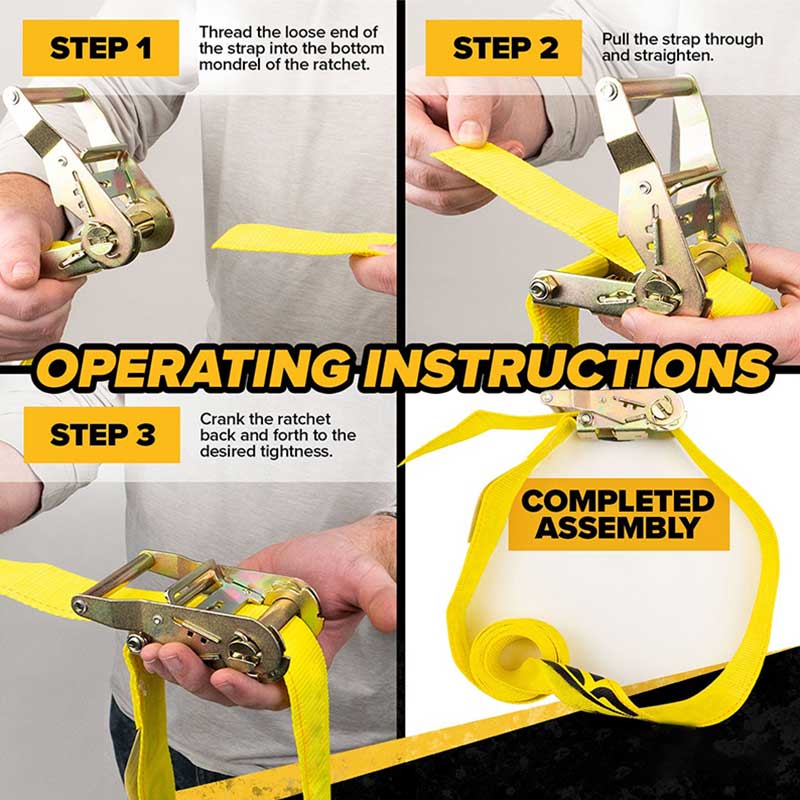 Ang Force 2 X 10' Yellow Endless Ratchet Strap