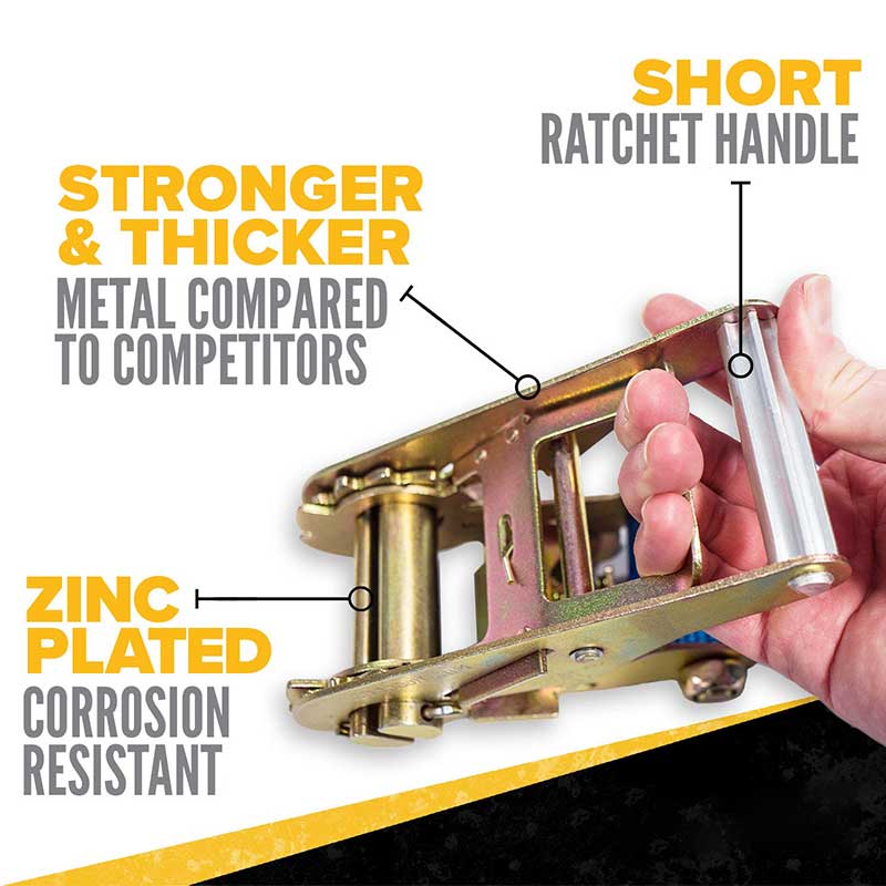 Ang Force 2 X 20' Yellow Heavy-Duty Endless Ratchet Strap