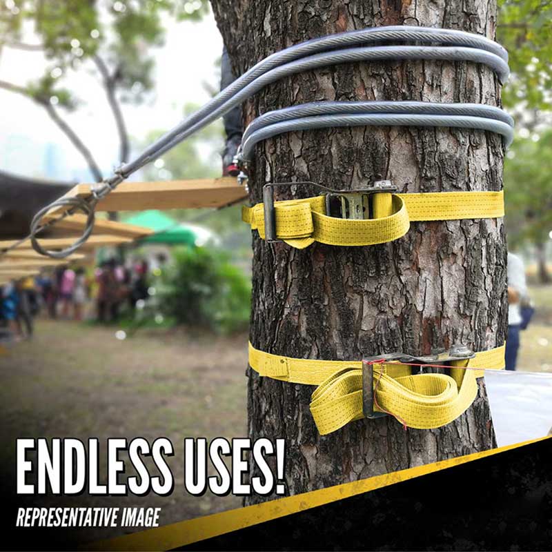 Ang Force 2 X 20' Yellow Heavy-Duty Endless Ratchet Strap