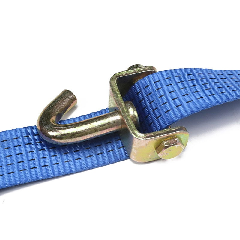 Ang 2INCH heavy-duty Ratchet Strap Swivel Hooks At Rubber Blocks
