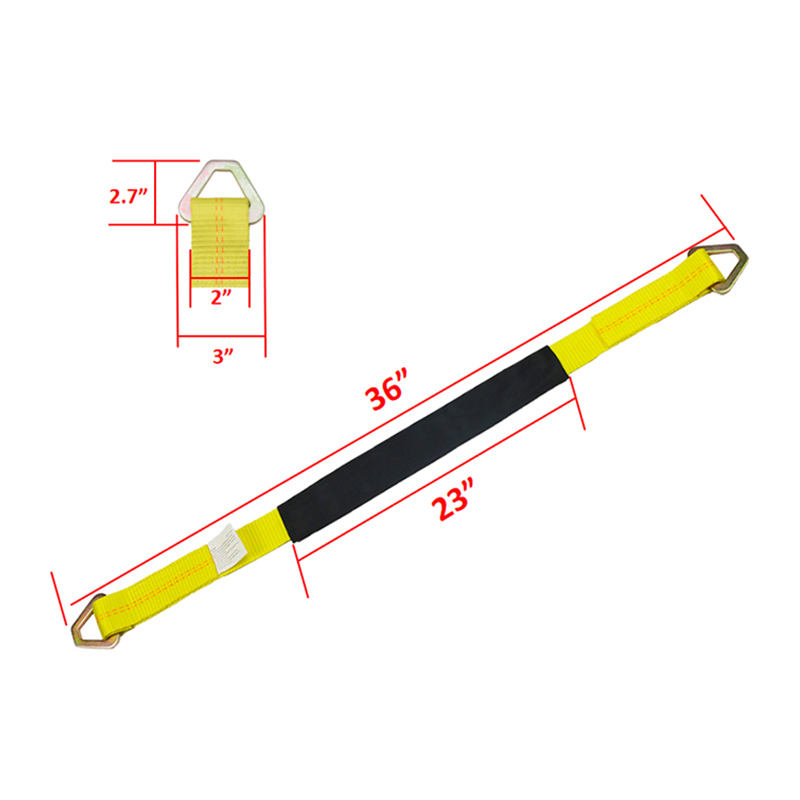 Ang 4 Pack Axle Straps 2-inch Tire Wheel Down Strap