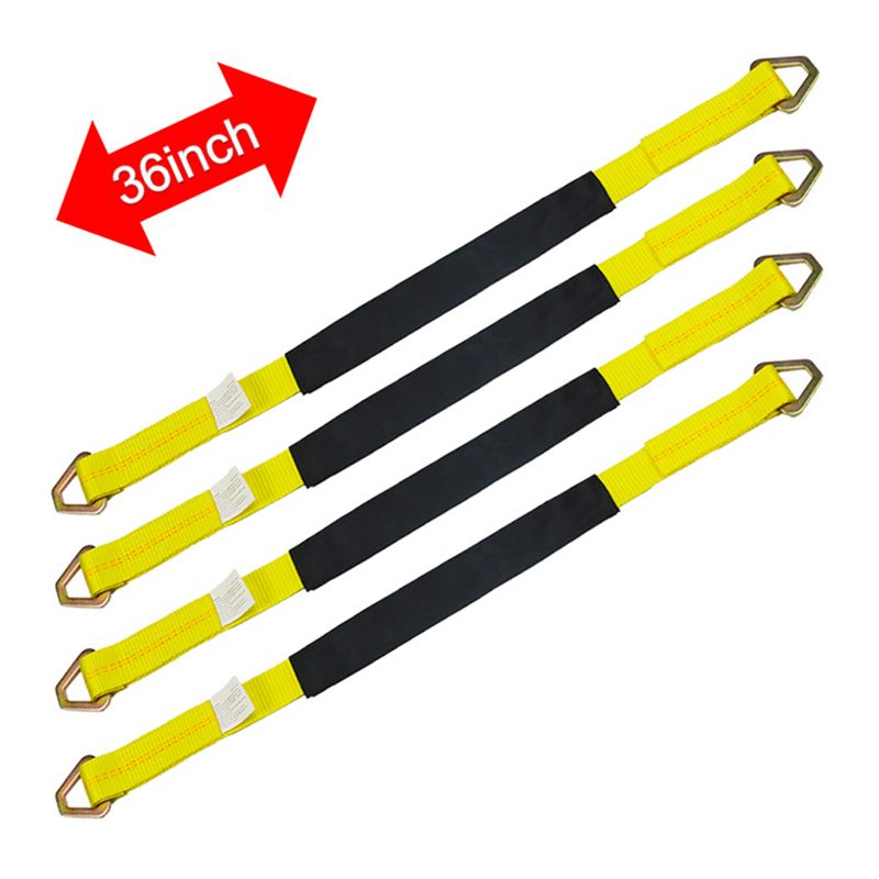 Ang 4 Pack Axle Straps 2-inch Tire Wheel Down Strap