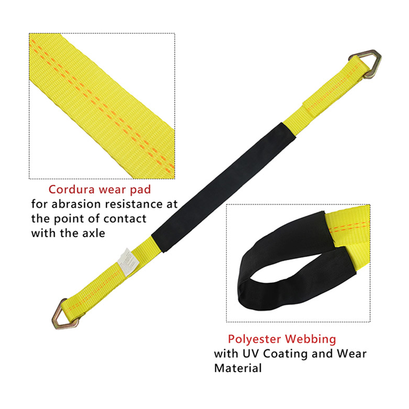 Ang 4 Pack Axle Straps 2-inch Tire Wheel Down Strap