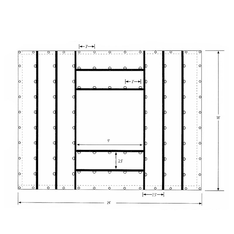 Ang Black Heavy- Duty Coil Tarp