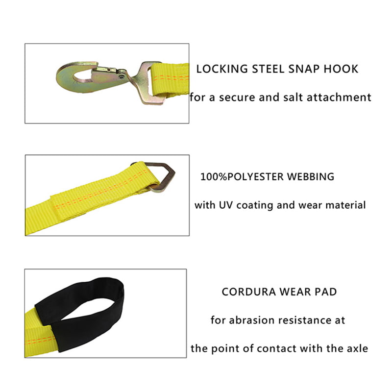 Ang Car Carrier Strap 10000lbs Car Hauler Wheel
