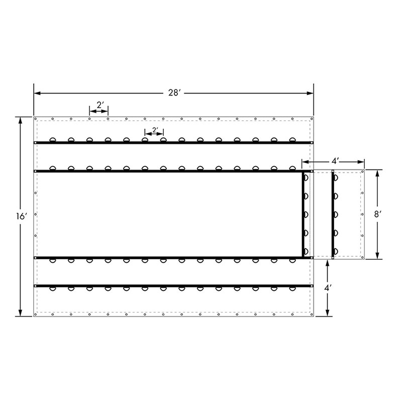 Ang high-performance covering material partikular ang Heavy Duty Lumber Black Tarp