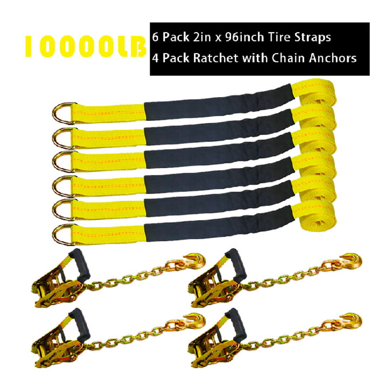 Ang Wheel Lift Strap 10000lbs Lasso Strap na May Chain