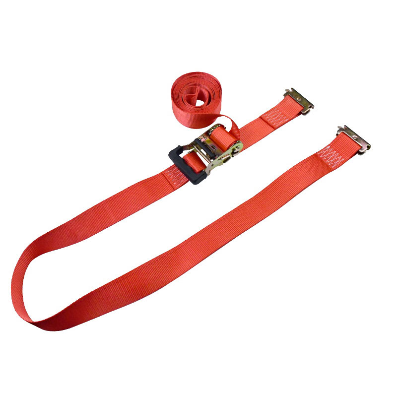 Ang 2'' X 12' Red Fingerprint Ratchet E-Track Tie-Down Ratchet Strap