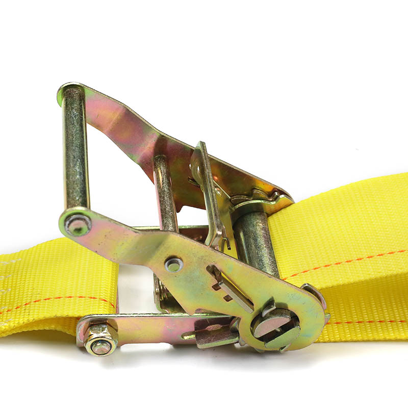 Ang 2-Inch E-Track Ratchet Strap Blue Yellow