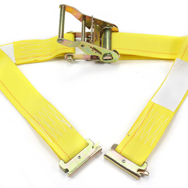 Ang 2-Inch E-Track Ratchet Strap Blue Yellow