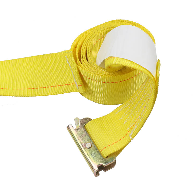 Ang 2-Inch E-Track Ratchet Strap Blue Yellow