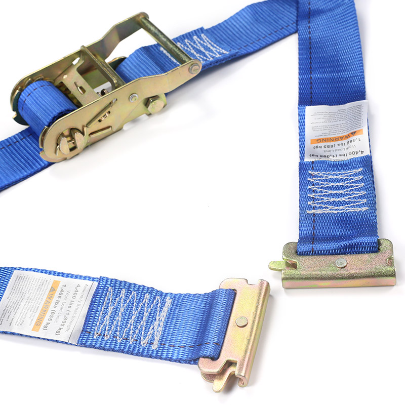 Ang 2-pulgada na E-Track Ratchet Strap (Asul)
