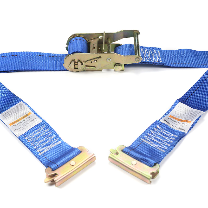 Ang 2-pulgada na E-Track Ratchet Strap (Asul)