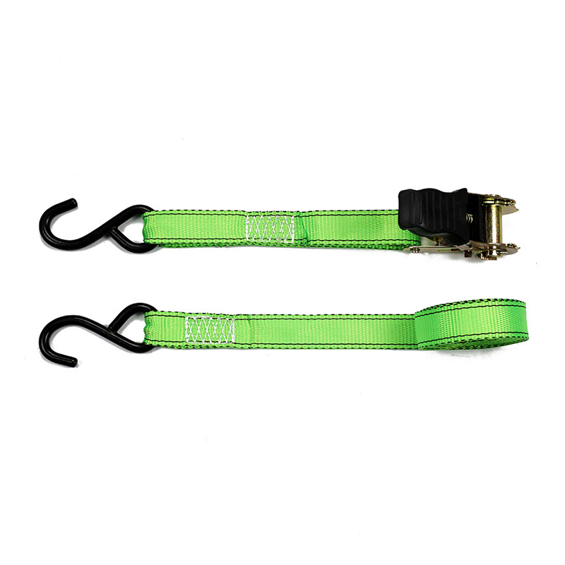 Ang 4PC 1-INCH na Rubber Coated Ratchet Straps
