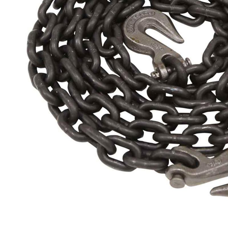 Ang 516 Tie Down Chain Assembly W Clevis Grab Hooks - Grade 80